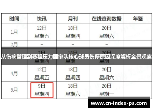 从伤病管理到赛程压力国家队核心球员伤停原因深度解析全景观察